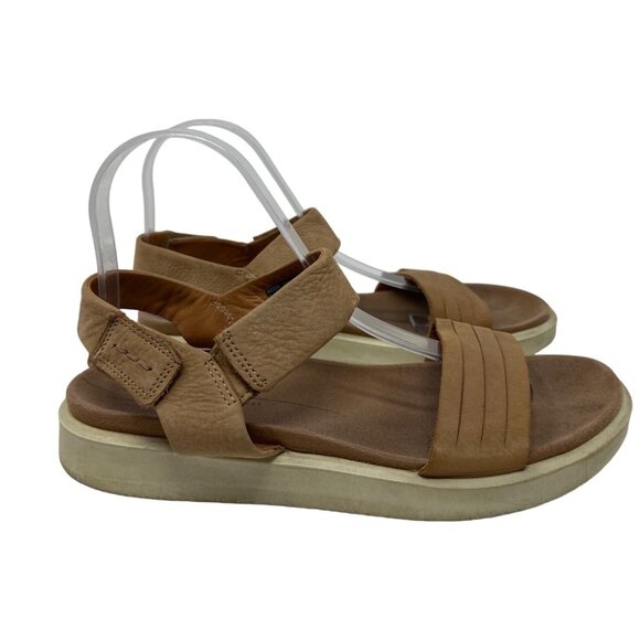Ecco Flowt Leather Adjustable Strap Sandals with Cushioned Sole Size 39 US 8 - Picture 1 of 13